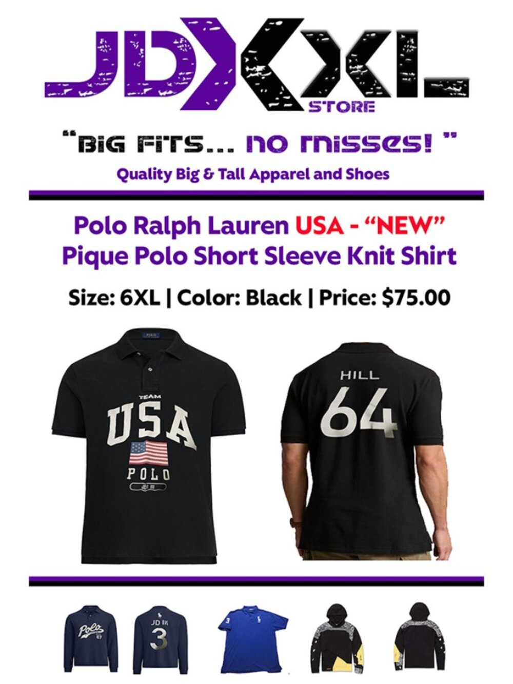 Polo Ralph Lauren SS Pique Big& Tall